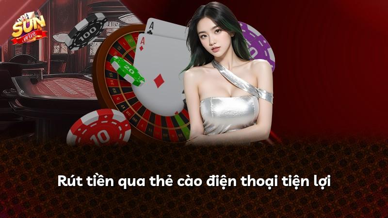 Rút tiền qua thẻ cào điện thoại tiện lợi